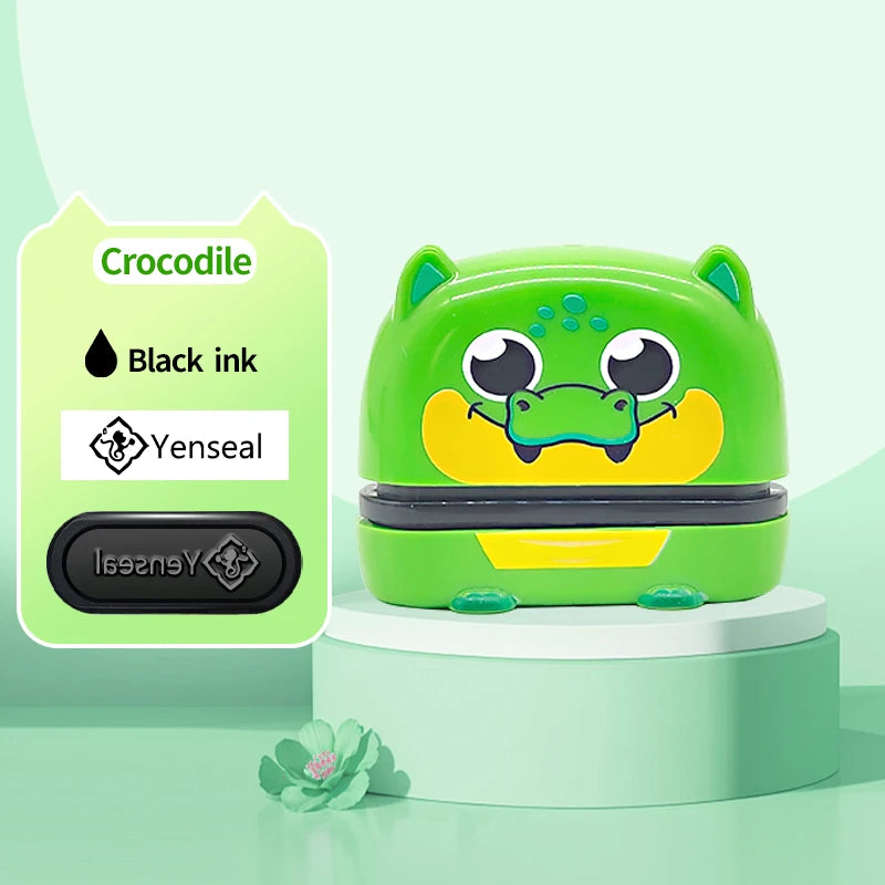 Black/Blue/Red/White Customized Name Stamp Paints Personal Student Baby Engraved Waterproof Non-Fading Kindergarten Name Seal