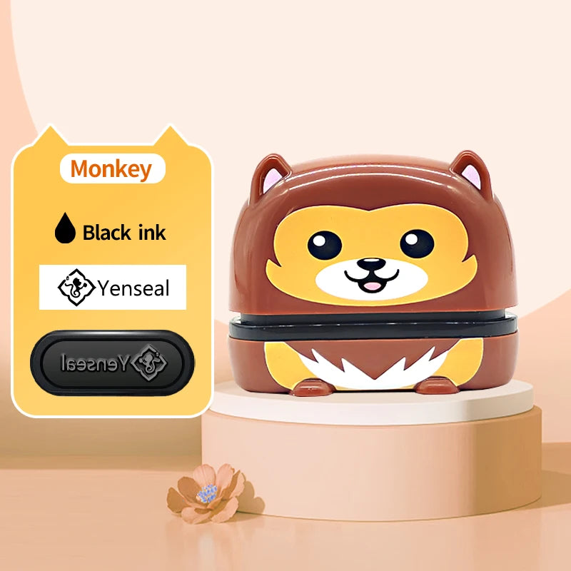 Black/Blue/Red/White Customized Name Stamp Paints Personal Student Baby Engraved Waterproof Non-Fading Kindergarten Name Seal