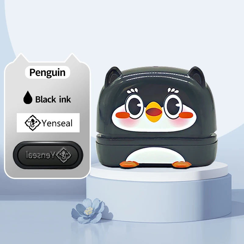 Black/Blue/Red/White Customized Name Stamp Paints Personal Student Baby Engraved Waterproof Non-Fading Kindergarten Name Seal