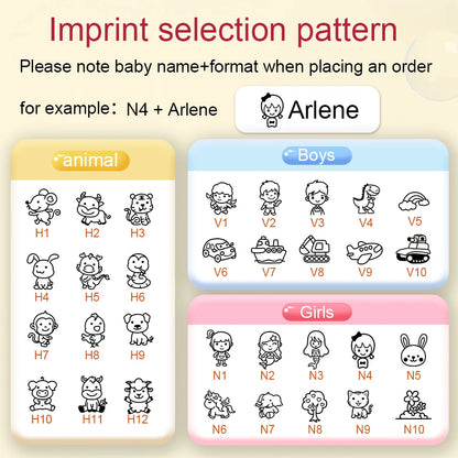 Double-Side Little Stampies™ – Personalized Name Stamp for Kids (by Little Marks)