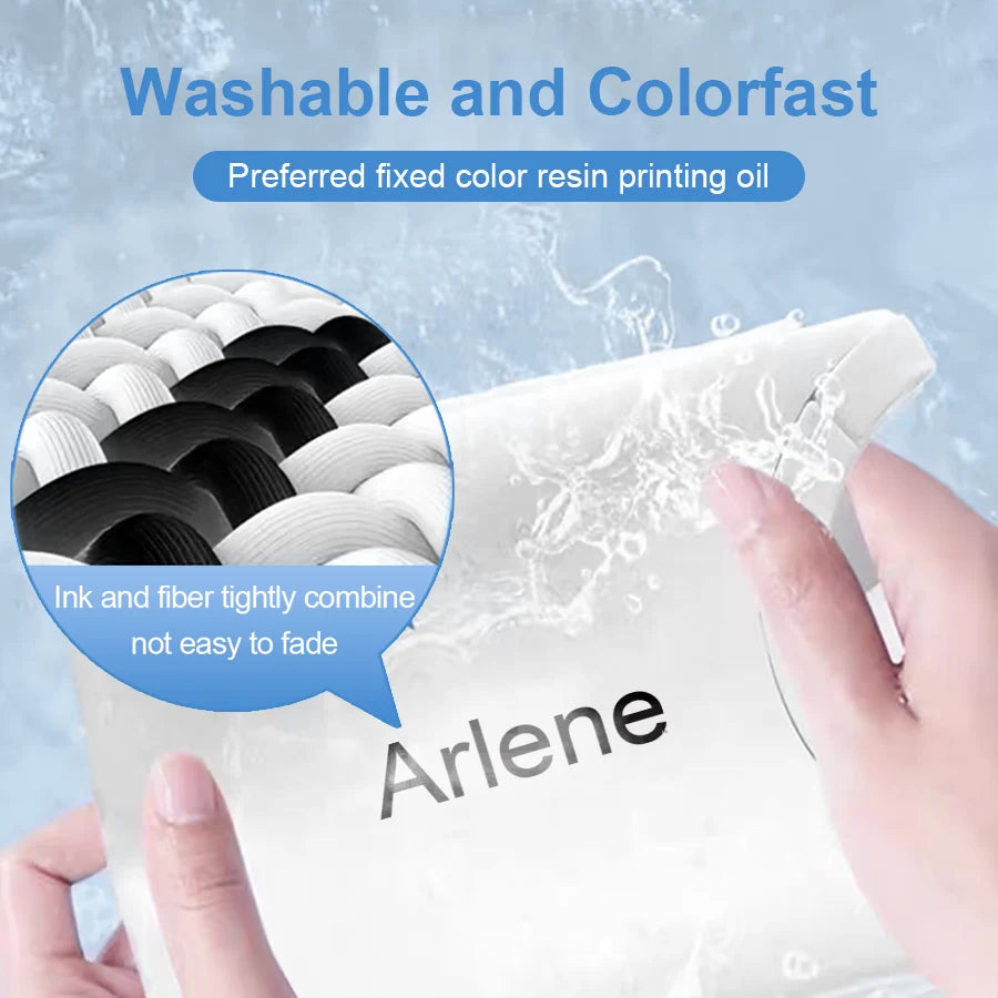 Custom Personal Name Stamp for Clothing, Waterproof and Fade-Resistant, Black and White Ink, Suitable for All Fabrics