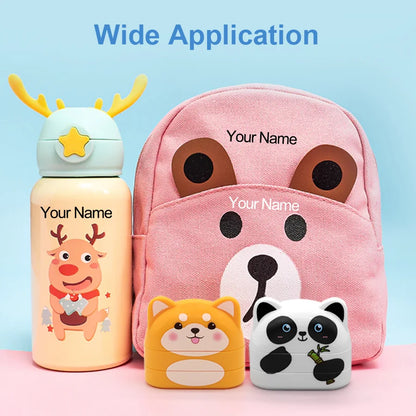 Custom Personal Name Stamp for Clothing, Waterproof and Fade-Resistant, Black and White Ink, Suitable for All Fabrics